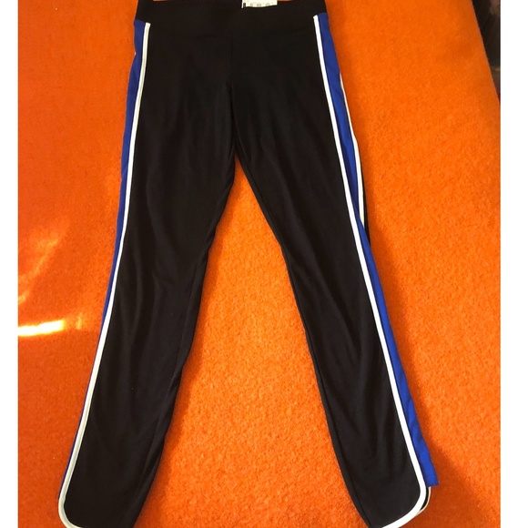 Hue black retro sporty racer stripe leggings NWT - Picture 2 of 9